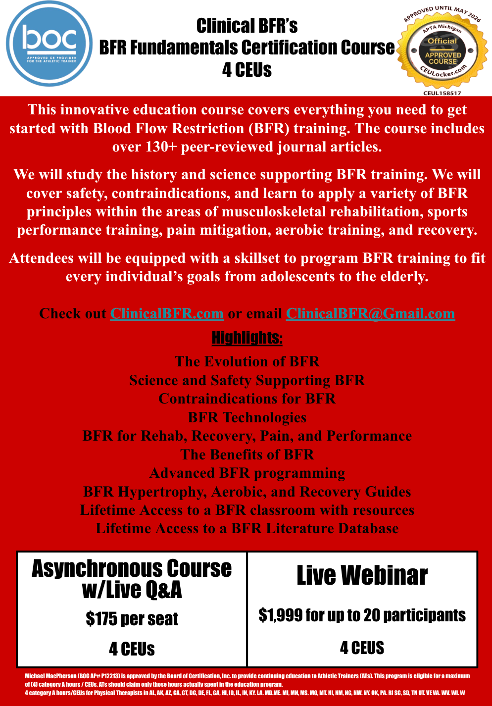 BFR Fundamentals Certification Course Group Webinar